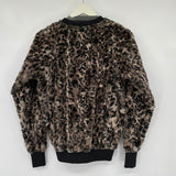 women Spirit Hoods Cheetah Ultra Soft Faux Fur Brown Tan Black Sweater XXS