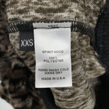 women Spirit Hoods Cheetah Ultra Soft Faux Fur Brown Tan Black Sweater XXS