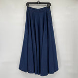 women Evan Picone Vintage Swing Navy Blue Skirt 2