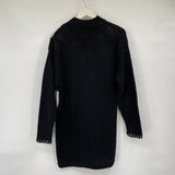 women Marshall Rousso Vintage Abstract Knit Black White Sweater M