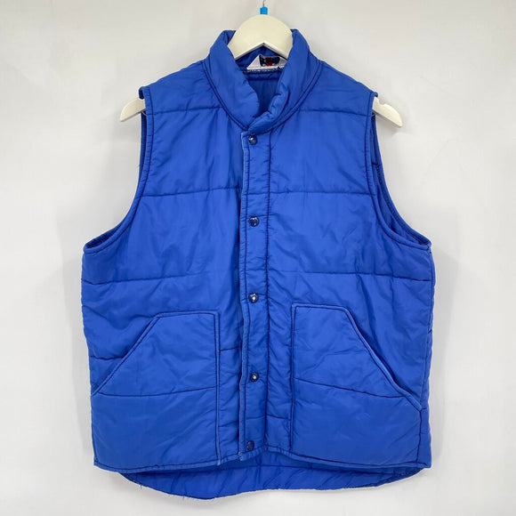 men Great Lakes Sportswear Vintage Vest Blue Jacket L