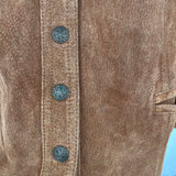 women Live a Little Y2K Leather Cognac Brown Jacket L