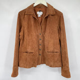 women Live a Little Y2K Leather Cognac Brown Jacket L
