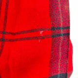 women Reversible Vintage Plaid Pleated Wool Red Green Skirt XXS