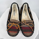 women Minnetonka Tilia Faux Fur Lined Slipper Black Multi Shoes 7