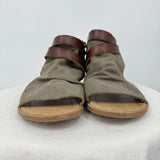 women Blowfish Balla Canvas Sandal Brown Shoes 8.5