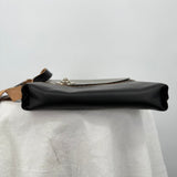 women Two-Tone Leather Crossbody Black & Silver Purse