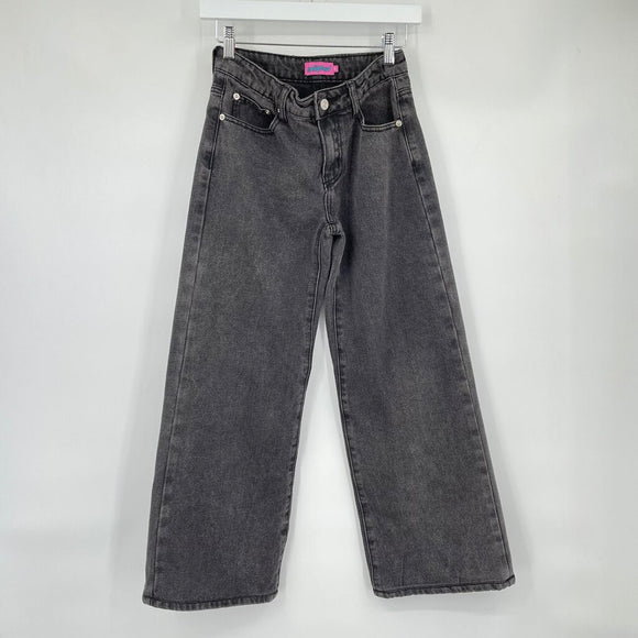 women Edikted Low-Rise Wide Leg Gray Jeans XS