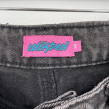 women Edikted Low-Rise Wide Leg Gray Jeans XS