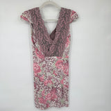 women Free People Y2K Floral Lace Mini Pink Gray Intimates/Sleepwear XS
