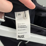 women Paige Pleated Flare Trousers Navy Blue Pants 25/0