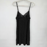 women Apt 9 Striped Nightgown Black White Intimates/Sleepwear M