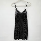 women Apt 9 Striped Nightgown Black White Intimates/Sleepwear M