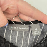 women Apt 9 Striped Nightgown Black White Intimates/Sleepwear M