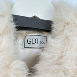 women GDT Too Vintage Rabbit Fur Bomber White Coat S