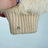 women GDT Too Vintage Rabbit Fur Bomber White Coat S