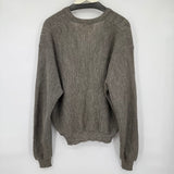 men Jantzen Wool Cardigan Taupe Vintage XL