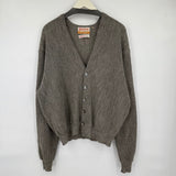 men Jantzen Wool Cardigan Taupe Vintage XL
