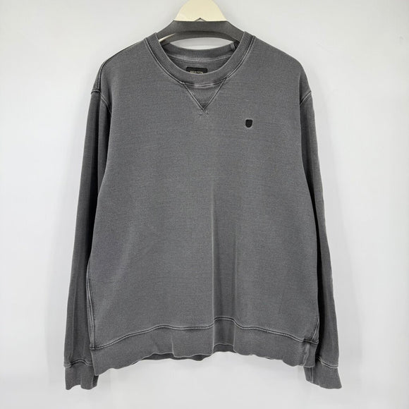 men Brixton Crewneck Gray Sweatshirt L