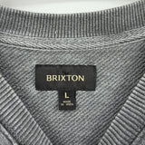 men Brixton Crewneck Gray Sweatshirt L