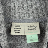 women Saturday Sunday Mariah Ribbed Knit Maxi Gray Dress XL