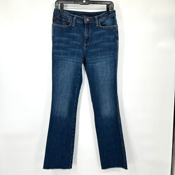 women Seven 7 Dark Wash High-Rise Straight Blue Jeans 6