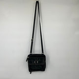 women Fossil Square Leather Crossbody Bkack Purse