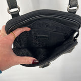 women Fossil Square Leather Crossbody Bkack Purse