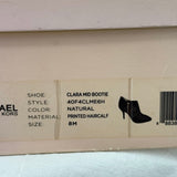 women Michael Kors NIB Clara Mid Bootie Natural Printed Haircalf Shoes 8