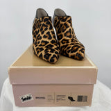 women Michael Kors NIB Clara Mid Bootie Natural Printed Haircalf Shoes 8