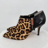 women Michael Kors NIB Clara Mid Bootie Natural Printed Haircalf Shoes 8