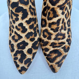 women Michael Kors NIB Clara Mid Bootie Natural Printed Haircalf Shoes 8