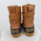 women L.L. Bean Vintage Leather Duck Boots Tan Brown Shoes 6