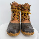 women L.L. Bean Vintage Leather Duck Boots Tan Brown Shoes 6