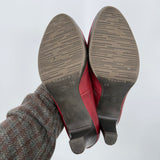 women Tamaris Leather Pumps Red Shoes 38/7