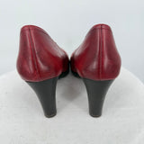 women Tamaris Leather Pumps Red Shoes 38/7