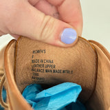 women Duluth Trading Co. Andina Leather Ankle Boots Brown Shoes 8