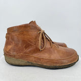 women Duluth Trading Co. Andina Leather Ankle Boots Brown Shoes 8