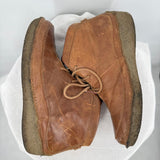 women Duluth Trading Co. Andina Leather Ankle Boots Brown Shoes 8