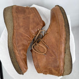 women Duluth Trading Co. Andina Leather Ankle Boots Brown Shoes 8