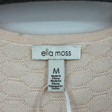 women Ella Moss NWOT Textured Short Sleeve Apricot Sweater M