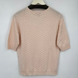 women Ella Moss NWOT Textured Short Sleeve Apricot Sweater M