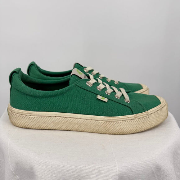women Cariuma Canvas Sneakers Green Cream Shoes W9 M7.5
