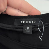 women Torrid Wrap Black Skirt 0/L