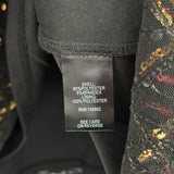 women Torrid NWT Sequined Flare Black Gold Red Skirt 0/L