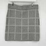 women A New Day NWT Checkered Sweater Gray White Skirt XL