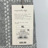 women A New Day NWT Checkered Sweater Gray White Skirt XL