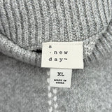 women A New Day NWT Checkered Sweater Gray White Skirt XL