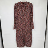 women Torrid Maxi Topper Blue Red Orange Knit Top 0/L