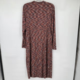 women Torrid Maxi Topper Blue Red Orange Knit Top 0/L